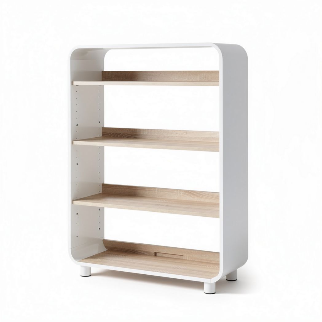 Houten boekenkast met witte afwerking afmetingen 80 x 30 x 110cm